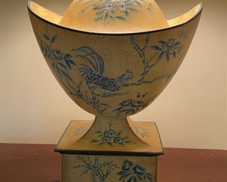 Pair tole table lamps