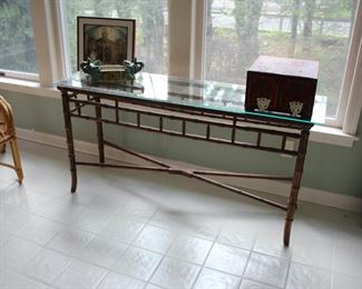 Bamboo console table