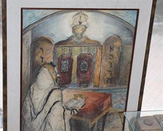 Philip Levine pastel "The Cantor"