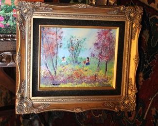 Enamel on copper painting