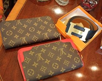 Faux (fake) LV wallets & Hermes belt