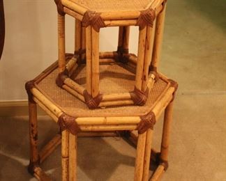 Rattan nest tables