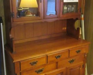 Maple hardwood china hutch/server.  New cost was $999.00.  Heavy item.