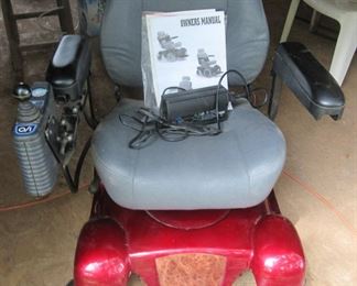 Merits Electric scooter. Has charger and instructions. Battery condition unknown?  We have not had a chance to charge scooter. We are selling it as shown.
