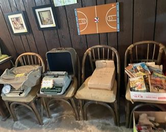 Bamboo Chairs, Vintage Typewriters, Pictures