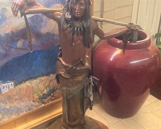 "Fort Union 1834" bronze statue by Ken Ottinger (from the Clara O'Donnell living estate) - It was acquired at auction by Altermann Gallery in 1988.Fort Union was one of the last Indian strongholds in New Mexico.