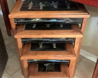 Set of four nesting tables
