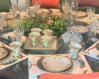 Eight place settings of "Holiday Nouveau" by Lenox