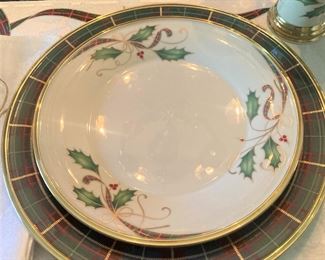 "Holiday Nouveau" by Lenox and Lenox "Holiday Tartan"