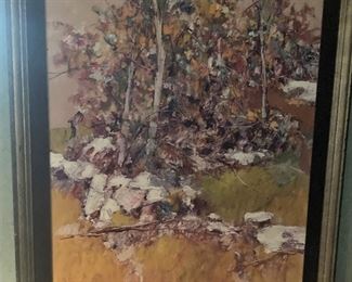 Framed art by Artist Anton Sipos - Born in 1938 in Bosnia, the Central Mountain Region of Yugoslavia, his hypnotic interest in drawing manifested itself at an early age.