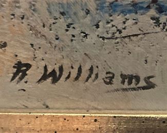 Framed art by Artist R. Williams