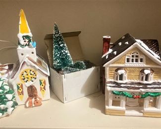 Christmas village houses/buildings