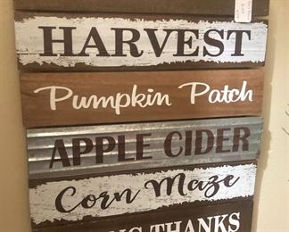 Harvest sign