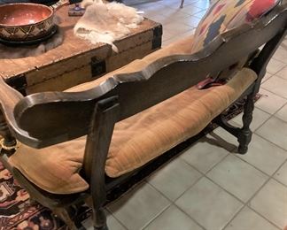 Rear view of the bench