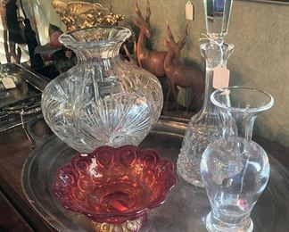 Vases; decanter