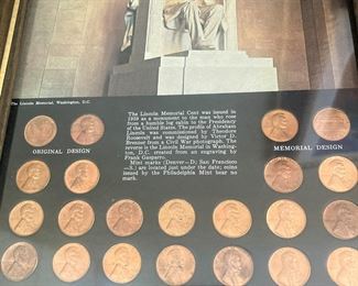 Lincoln Memorial Coin Set was issued in 1959 as a monument to the man who rose from a humble log cabin to the Presidency of the USA.