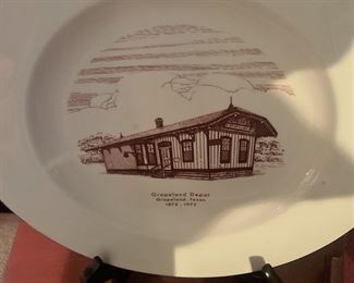 Grapeland Depot plate - Grapeland, Texas (1872-1972)