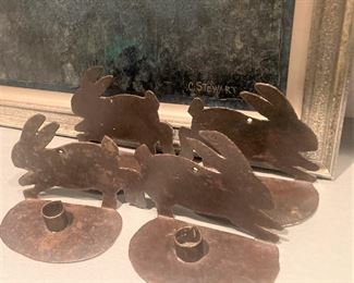 Rabbit candleholders