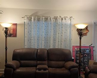 Microfiber reclining sofa 88 long & love seat 79inches