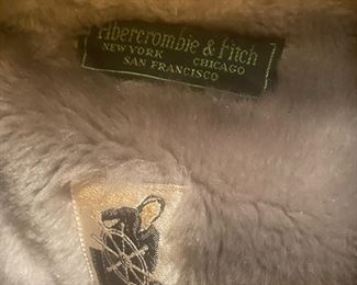 VINTAGE ABERCROMBIE AND FITCH SHEARLING MENS COAT