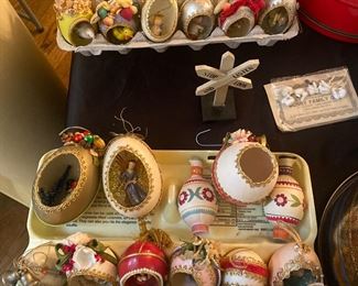 HAND DECORATED EGG ORNAMENTS 