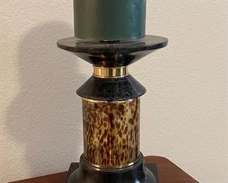 "American Hand-Crafted Glass" candle base