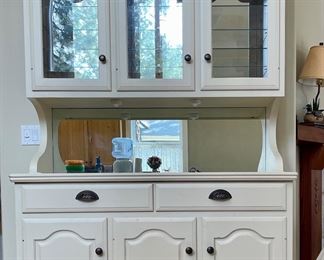 Nicely painted kitchen hutch - holds lots!