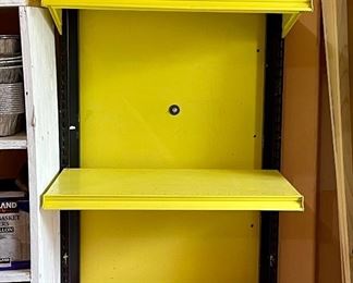 Vintage grocery store shelving 
