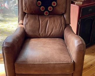 Small leather recliner 