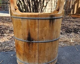 Vintage wood bucket