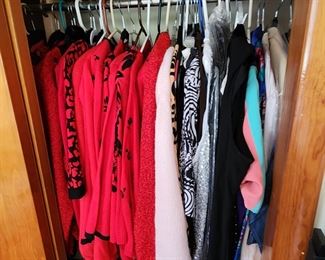 Clothes in every closet and shelf, So many!!