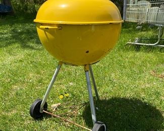 Vintage Yellow Weber Grill 