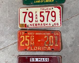 1950's-1960's License Plates 