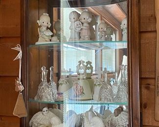 Glass Display Case and Figurines 