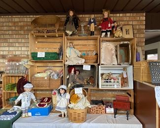 Dolls, doll clothes, doll furniture and accessories