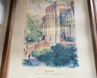 Kent State University signed water color