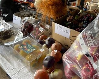 Artificial fruit and lots of crafting items