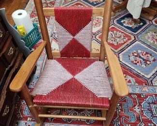 Great weaved child size Ohio State Buckeyes chair