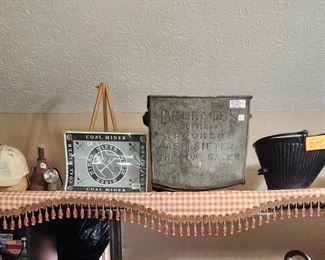 Great Vintage collection of coal miner's items
