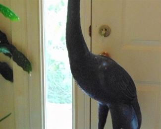 Tall, metal Crane sculpture, approximately 64 " tall