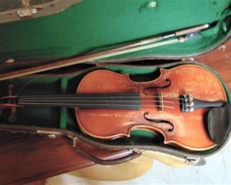 German Violin, bow and case