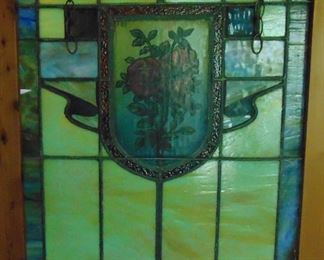 Mounted Stained Glass window, approximately 36" tall by 30" wide