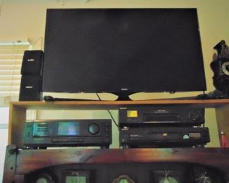 Flat screen TV and DVR & VHS players