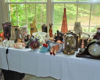 An assortment of glass, brass and other items (Items sold separately)