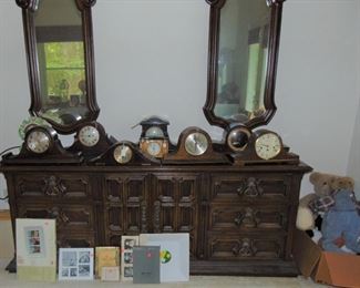 Shelf clocks and picture frames plus VHS tapes not shown (Items sold separately)