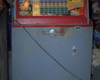 Sweet Shawnee console slot machine, plugged in and turned on.