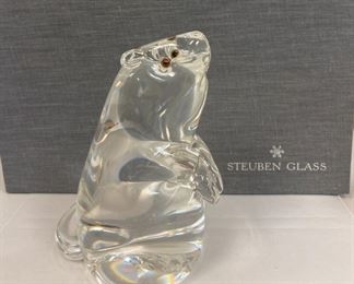 RC6163 Art Glass LARGE Beaver Figurine Sculpture Lloyd Adkins W BOX https://www.ebay.com/str/agesagoestatesales