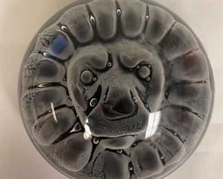 RC6210 Ronneby Konstglas Lion Head 3D Paperweight Sweden Blown Glass Ornament https://www.ebay.com/str/agesagoestatesales