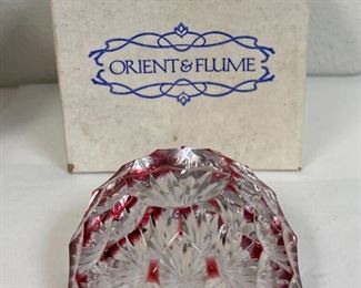 RC6206 Orient Flume Faceted Red and Clear Paperweight https://www.ebay.com/str/agesagoestatesales