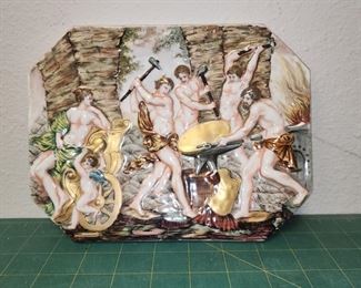 RC9081 Capodimonte Italian Porcelain Low Relief Neo Classical Plaque https://www.ebay.com/str/agesagoestatesales